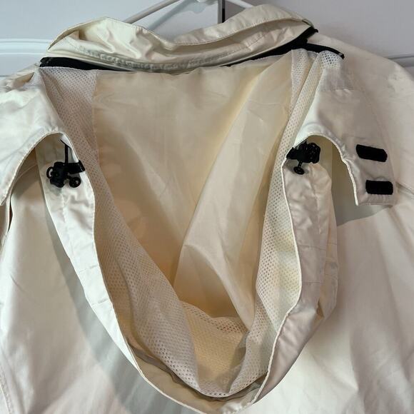 Eddie Bauer White Windbreaker Full Zip Hooded Midweight Jacket XL Weatheredge - Picture 4 of 12